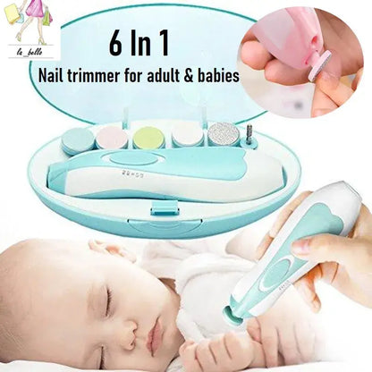 6 in 1 Baby Electric Nail Trimmer Clipper Set