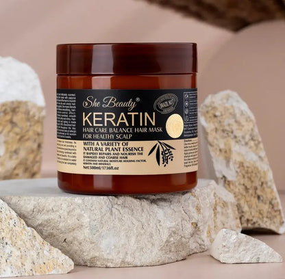 Keratin Hair Mask – Scalp Therapy & Shine Boos