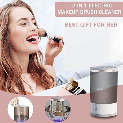3 In 1 Electric Makeup Brush Cleaner | Brushes Drying Rack | Brush Holder Stand Tool