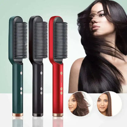 Hair Straightener Brush – Comb Style Hair Styling Tool with Adjustable Temperature (130°C - 200°C)