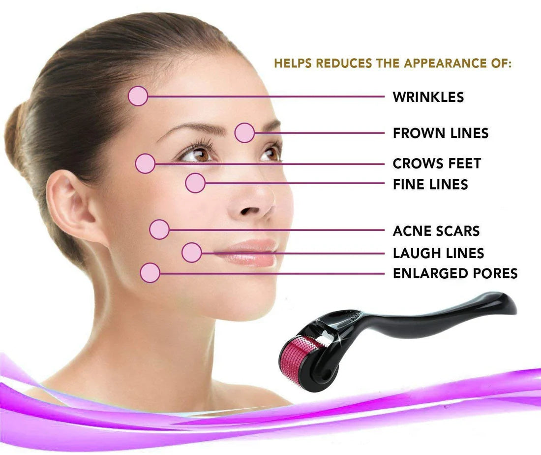 Combo pack Marble Jade Roller With STONE MARBLE | Ice Roller Facial Massage | Derma Roller [Pack of 4]