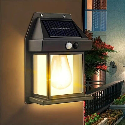 Solar Motion Sensor Wall Lamp – BK-888 | Waterproof, Rechargeable, Outdoor Night Light