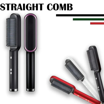 Hair Straightener Brush – Comb Style Hair Styling Tool with Adjustable Temperature (130°C - 200°C)