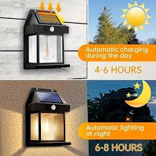 Solar Motion Sensor Wall Lamp – BK-888 | Waterproof, Rechargeable, Outdoor Night Light