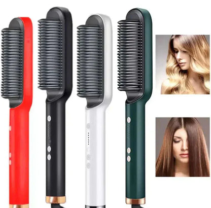 Hair Straightener Brush – Comb Style Hair Styling Tool with Adjustable Temperature (130°C - 200°C)
