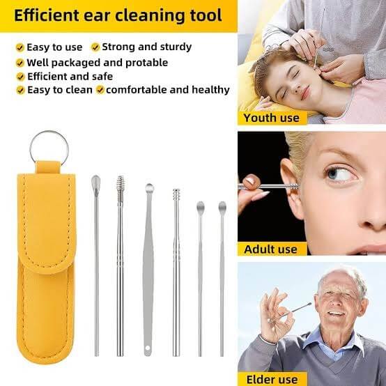 Ear Wax Cleaning Kit | 6 Pcs Ear Pick Tools
