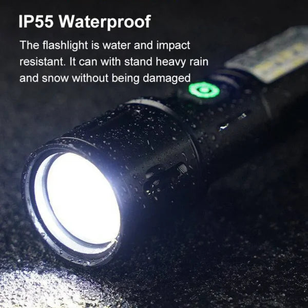 Multifunction 2-in-1 Emergency Zoomable & Waterproof Flashlight | High Power X-balong Bl-603-TG