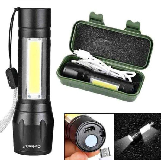 Mini LED Zoomable Flashlight – Super Bright, Waterproof & Rechargeable - (IMPORTED)